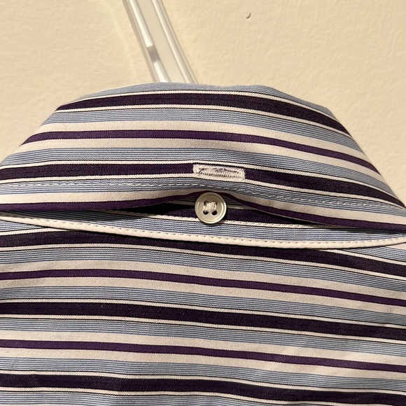 Faconnable blue/purple strip dress shirt - Picture 5 of 6